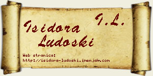 Isidora Ludoški vizit kartica